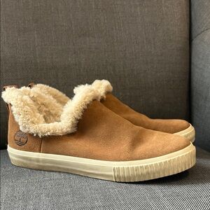 Timberland Brown Suede Slip-On Shoes